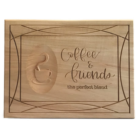 Coffee And Friends Custom Wood Sign