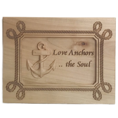Love Anchors the Soul PKT Custom Wood Sign