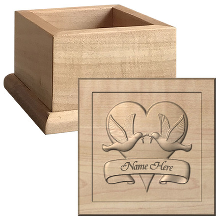 Doves Heart Mini Keepsake Box