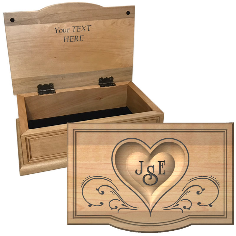 Heart Dish Monogram Keepsake Box