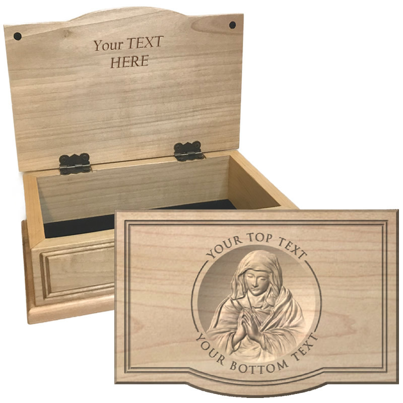 Virgin Mary Carving Keepsake Box