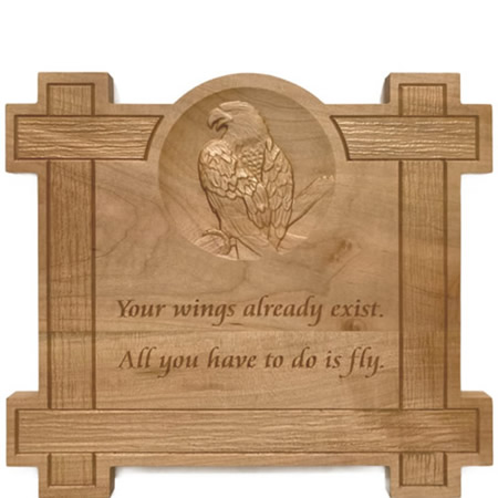Eagle on Branch Custom Wood Sign