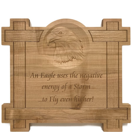 Eagle Head Custom Wood Sign