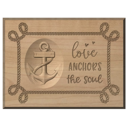 Love Anchors the Soul Custom Wood Sign