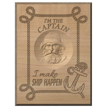 Captain Ship Happens Custom Wood Sign