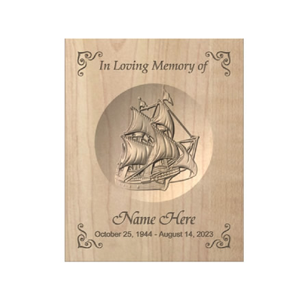 Tall Ship Urn Keepsake Box