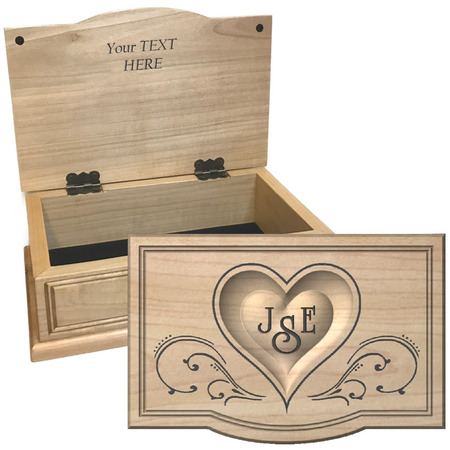 Heart Dish Monogram Keepsake Box