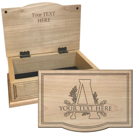 Leafy Monogram Keepsake Box