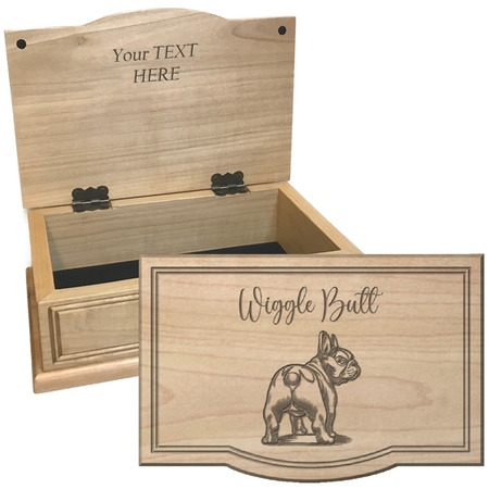 French Bulldog Wiggle Butt Keepsake Box