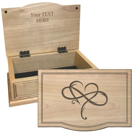 Infinity Heart Carve Keepsake Box