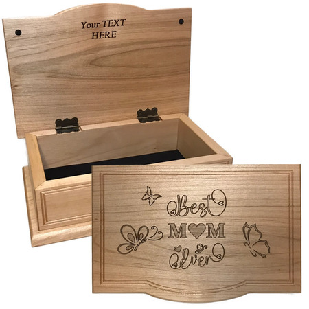 Best Mom Ever Butterfly Keepsake Box