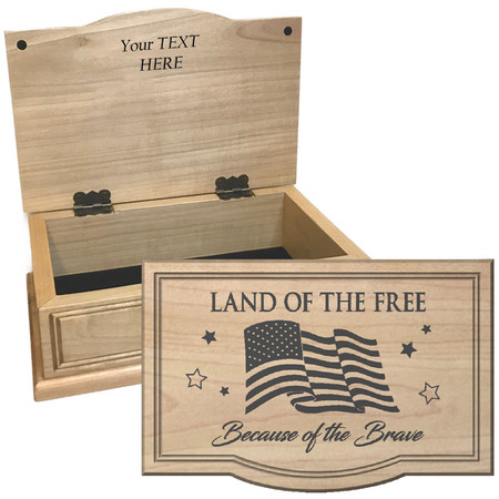 Flag Home of the Free Keepsake Box