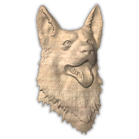 German Shepherd Head Wall Art Plaque