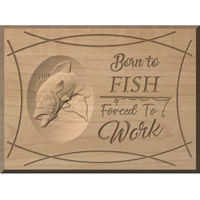 Custom Wood Signs Born To Fish Custo..
