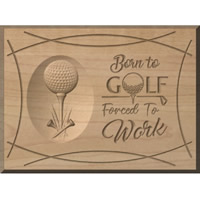 Custom Wood Signs Born To Golf Custo..