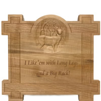 Custom Wood Signs Deer in Woods Cust..