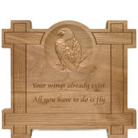 Custom Wood Signs Eagle on Branch Cu..