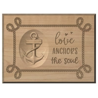 Custom Wood Signs Love Anchors the S..