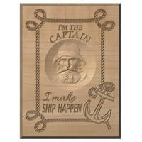 Custom Wood Signs Captain Ship Happe..