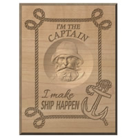 Custom Wood Signs Captain Ship Happe..