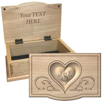 Keepsake Boxes Heart Dish Monogra..