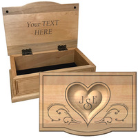 Keepsake Boxes Classic Heart Dish Monogra..