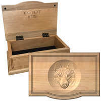  Wolf Head Keepsake Box