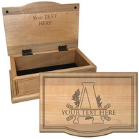 Keepsake Boxes Classic Leafy Monogram Kee..