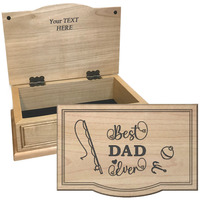 Keepsake Boxes Best Dad Ever Fishing Keepsake Box