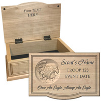 Keepsake Boxes Eagle Head and Stars Scout Keepsake Box