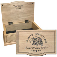 Keepsake Boxes Eagle Scout and Stars Keepsake Box
