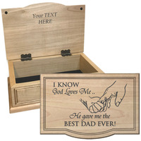Keepsake Boxes Best Dad God Loves Me Keepsake