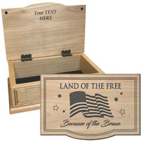 Keepsake Boxes Flag Home of the Free Keepsake Box